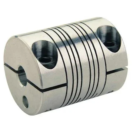 Aluminium motion-control coupling 25.4 mm OD 31.8 mm long clamp 10 mm x 6 mm bores