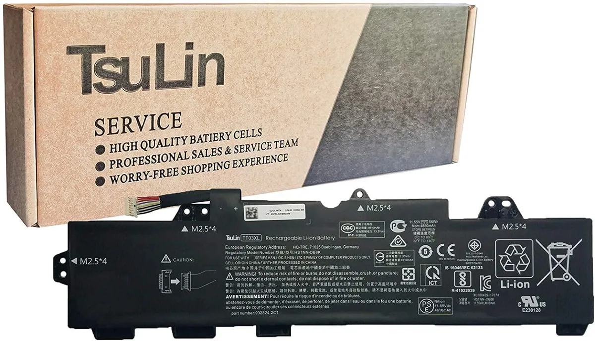 myVolts myVolts TT03XL laptop battery 11.55V 56Wh 4850mAh — product photo
