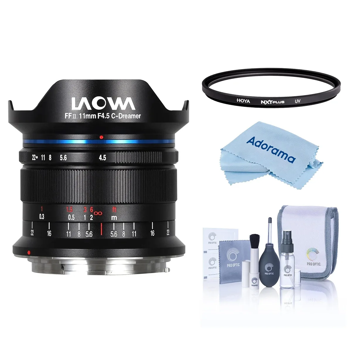 Venus Optics Venus Laowa 11mm f/4.5 FF RL Lens for Canon RF with 62mm UV Filter, Cleaning Kit, Cloth — product photo