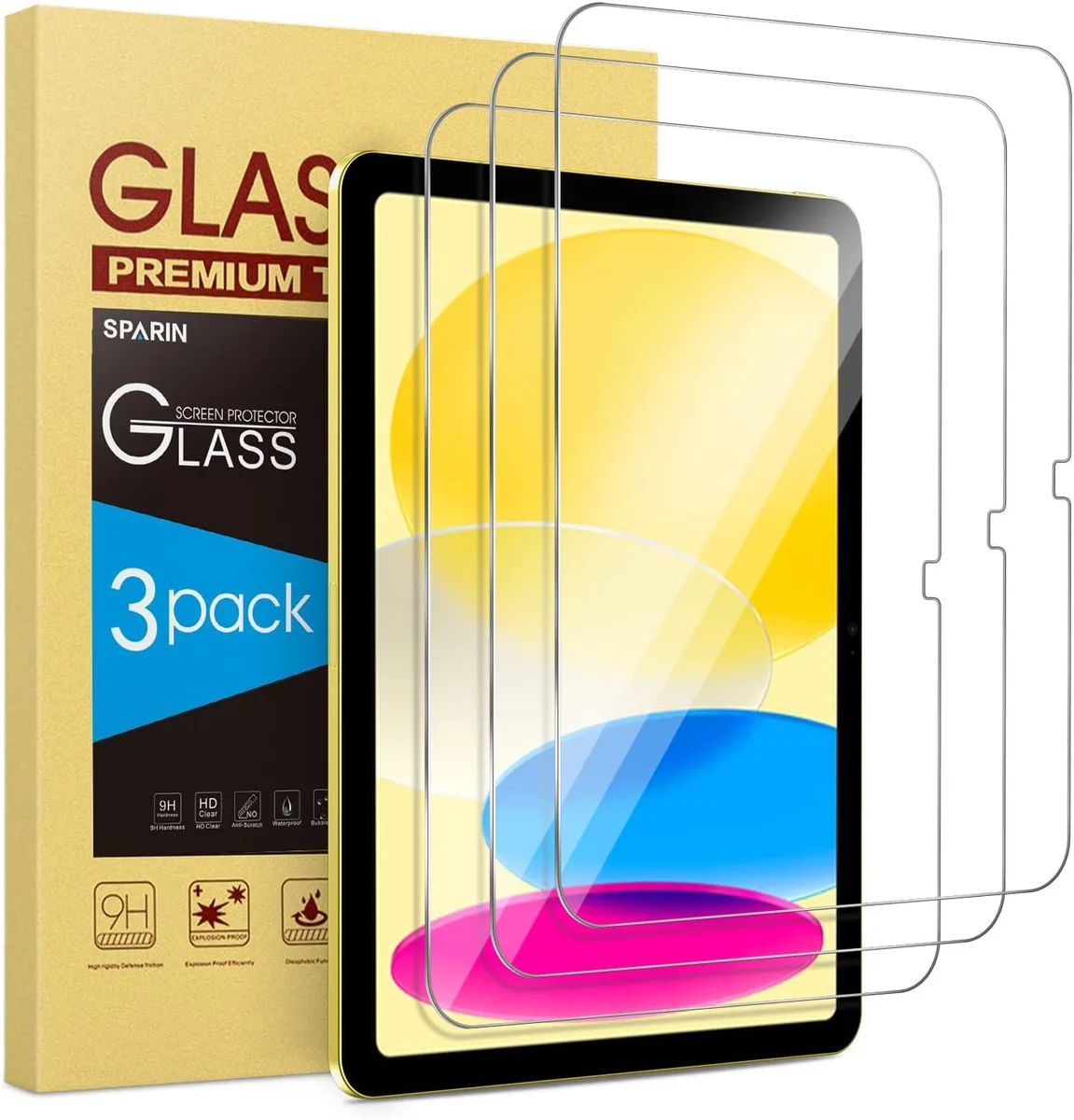 Leelbox Leelbox A3355 3-pack screen protector accessory for iPad 11-inch 2025 &amp; 10.9-inch 2022 — product photo