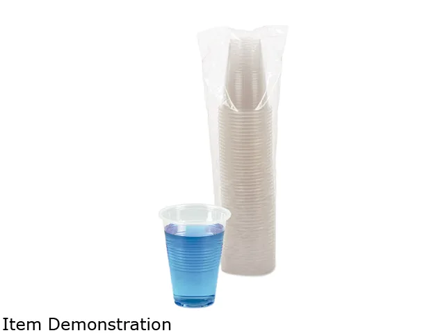 Boardwalk Boardwalk BWKTRANSCUP16CT Translucent Plastic Cups 16 oz 50 per bag 20 bags per carton cleaning — product photo