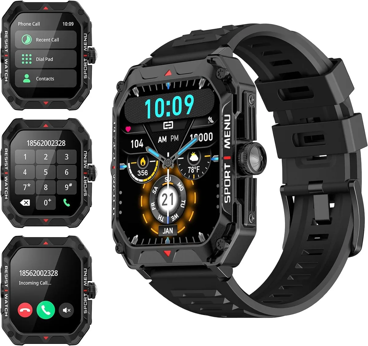 IHDAPP IHDAPP 2.02" Smartwatch Black 128 Sports Modes IP68 Wearable Technology — product photo