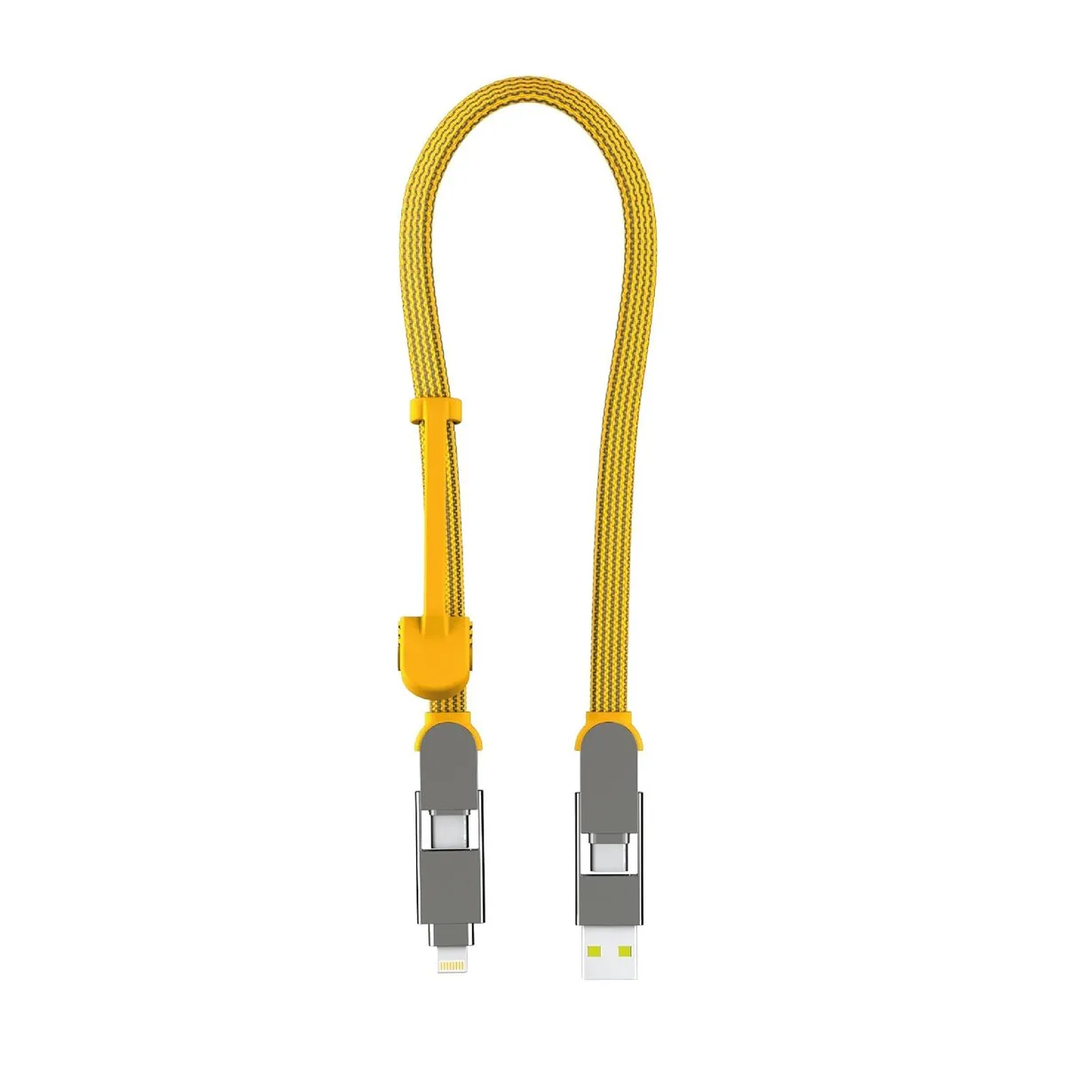 PISKEKAT PISKEKAT 6-in-1 Multi Charging Cable 100W .3m Summit Yellow — product photo
