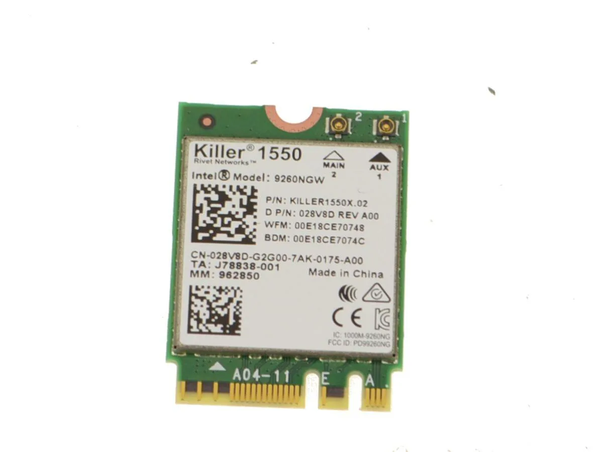 DELL DELL Killer Wireless N1550 M.2 Wi-Fi Adapter 28V8D — product photo