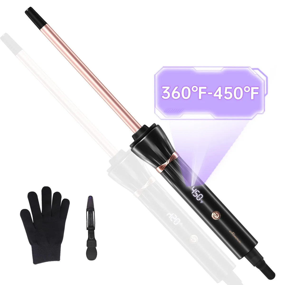  AIMSEE 3/8 Inch Curling Iron Rose Gold — product photo