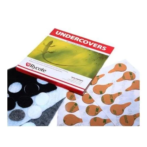 Rycote Rycote 065104 Undercover Lavalier Kit — 100 Stickies & Fabric Discs, Black — product photo