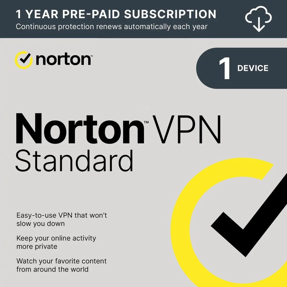 Norton Norton 21430112 Secure VPN 2022 Standard 1 Device 1 Year — product photo