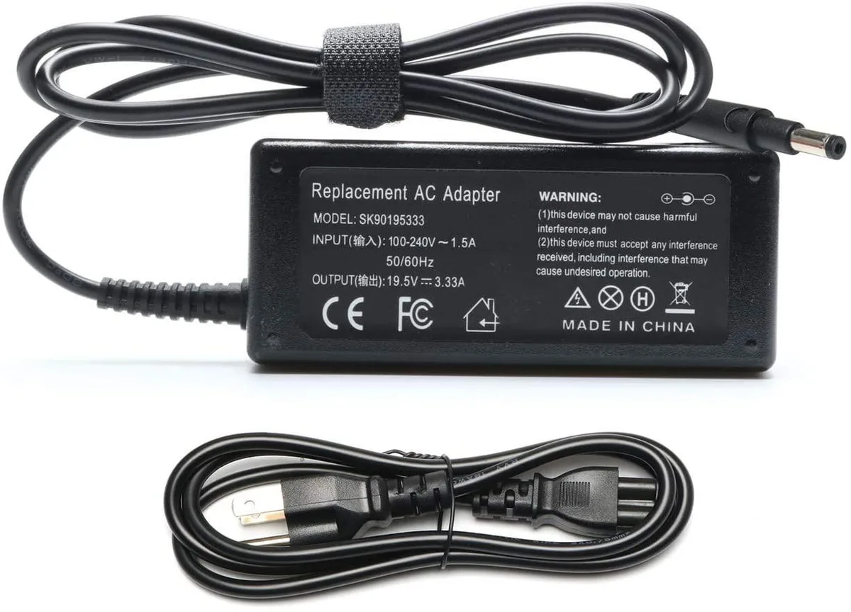 myVolts myVolts 19.5V 3.33A 65W AC Adapter 4.8 x 1.7 mm for HP Pavilion Sleekbook 14 15 Envy 4 6 — product photo