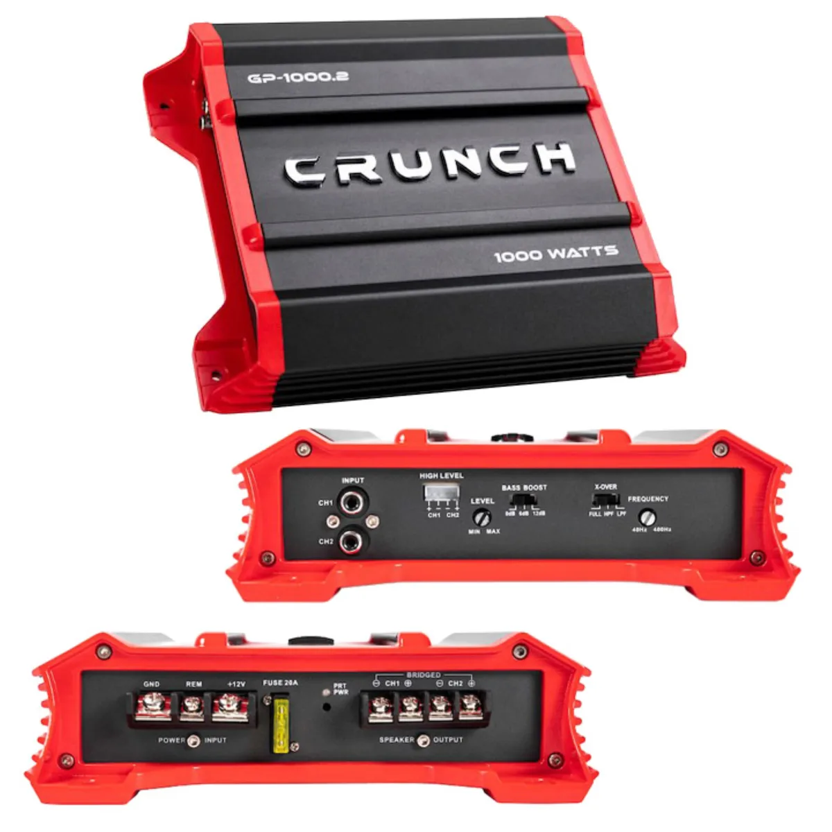 crunch crunch Ground Pounder GP-1000.2 1000W 2-Channel Car Amplifier — product photo
