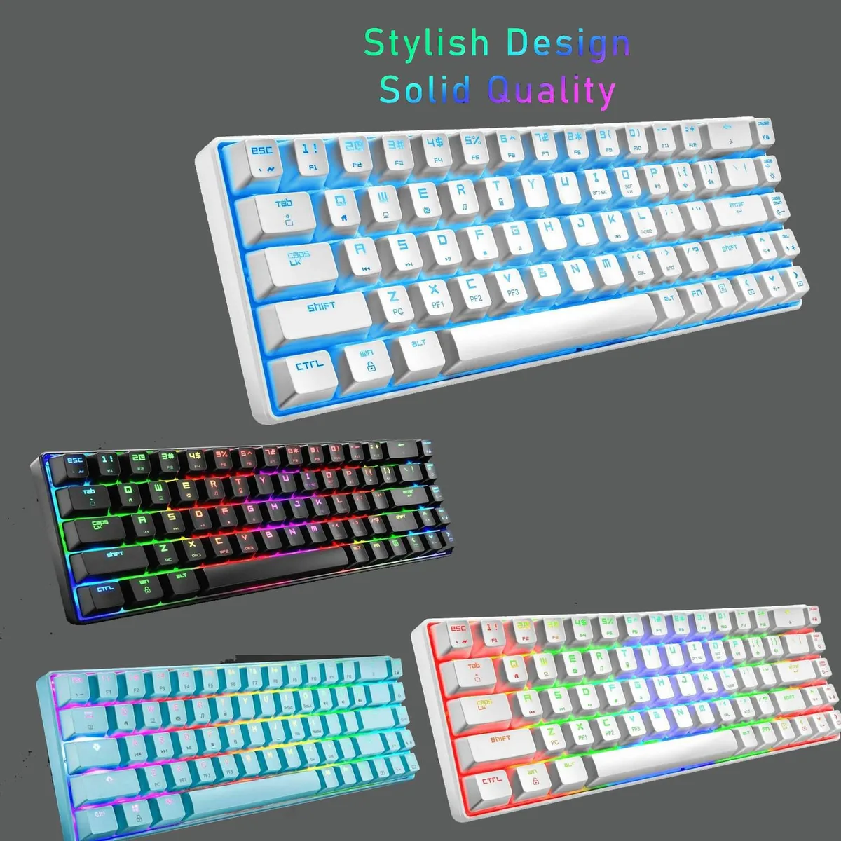 YUNNARL YUNNARL 68-key mechanical gaming keyboard White — product photo