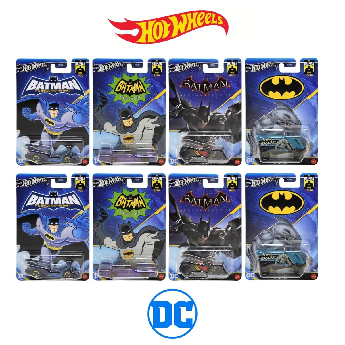 Mattel Mattel Hot Wheels DC Comics 1:64 Scale Mystery 8 Pack — product photo