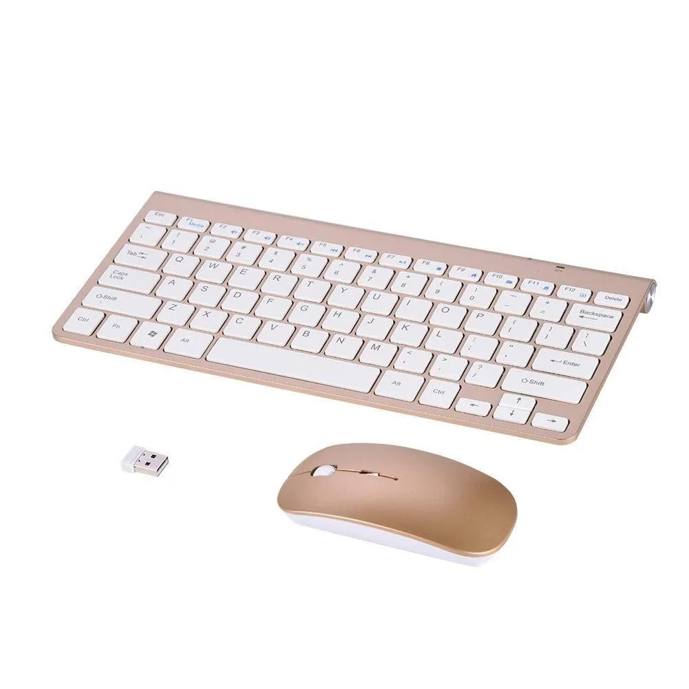 ARENTI ARENTI 2.4GHz Slim Keyboard Mouse Combo 2 in 1 Accessory Gold — product photo