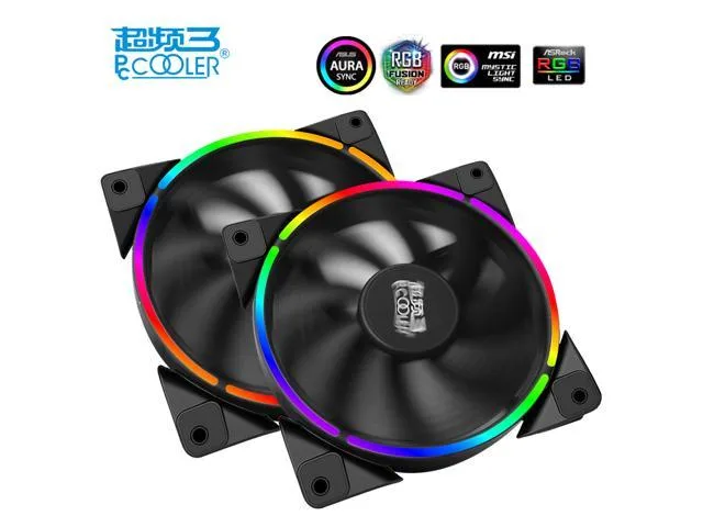 Corn Electronics Corn Electronics Corona 120mm RGB case fan 2-pack hydraulic bearing 4-pin PWM — product photo