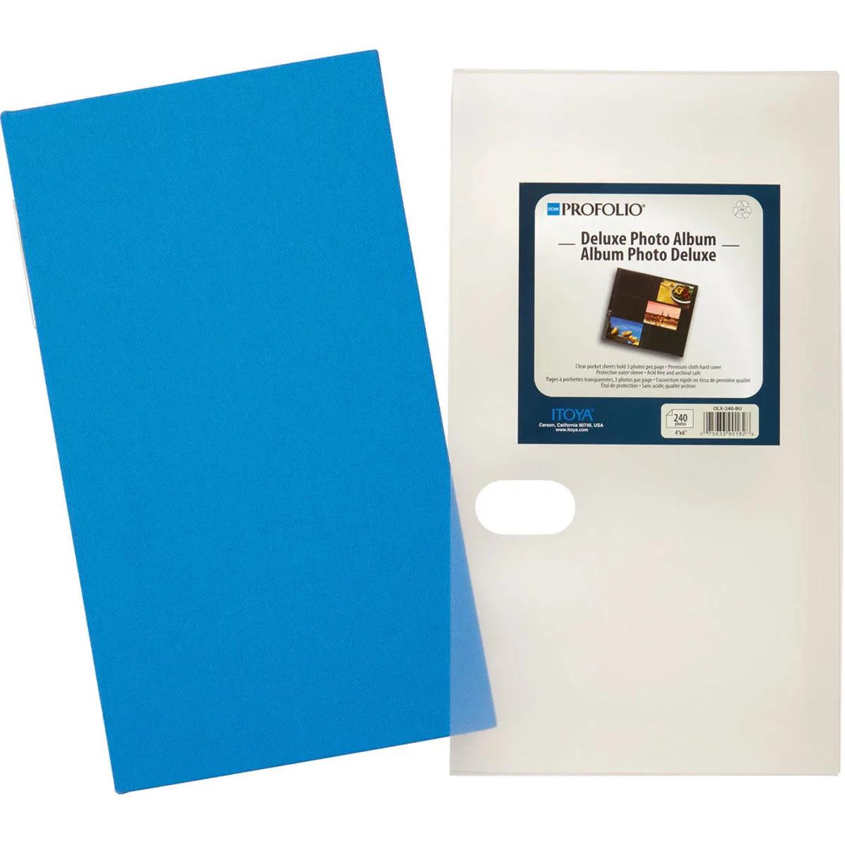 Itoya Of America, Ltd Itoya Of America, Ltd Profolio Deluxe Photo Album 240 4x6" 3-Up Blue — product photo