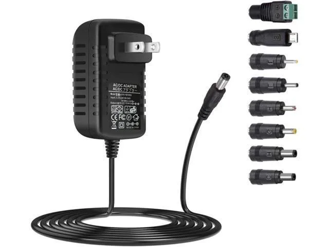 Manw Manw 15V 1A 15W AC-DC power adapter 5.5x2.1mm 8 tips — product photo