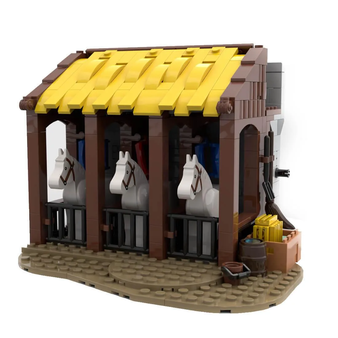 ZITIANYOUBUILD ZITIANYOUBUILD MOC-78380 Medieval Modular Stables 289 Parts — product photo