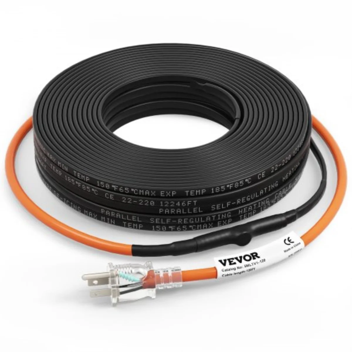 VEVOR VEVOR 5MLTV1-120 Self-Regulating Pipe Heating Cable 120 ft 5 W/ft 120 V — product photo