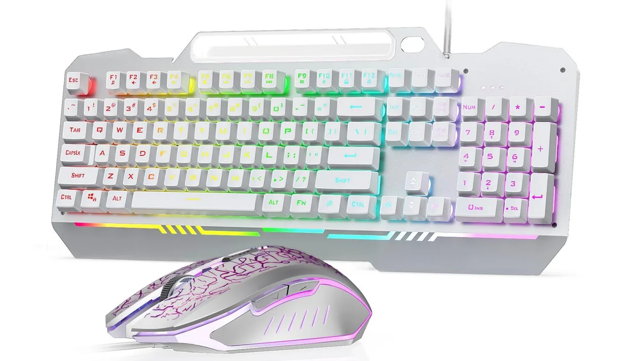 Vszerda Vszerda T102 104-Key Keyboard & Mouse Combo (White) — product photo