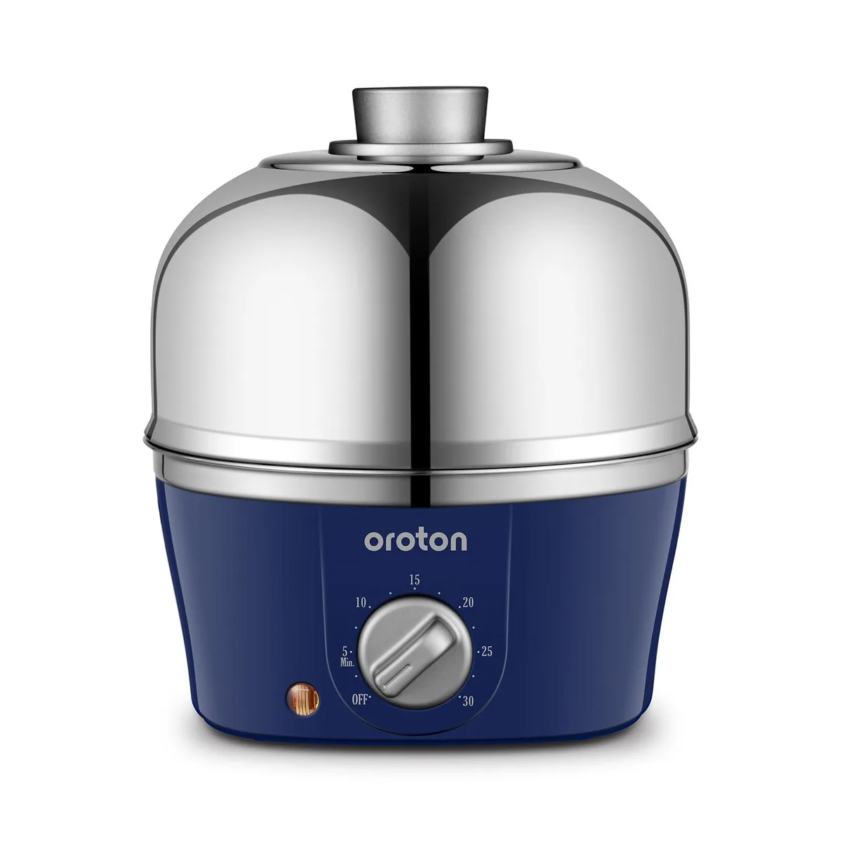 9-Egg 304 Stainless Steel Egg Cooker (Blue) — product photo