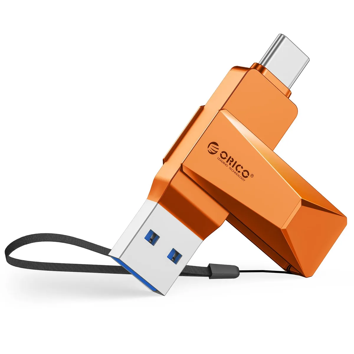 Orico Orico CB05 64GB USB 3.0 dual USB-A &amp; USB-C orange — product photo