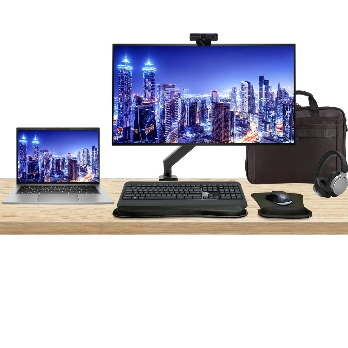 HP HP ZBook Firefly G10 14" Touchscreen Ryzen 9 Pro 32GB 512GB SSD Windows 11 Pro Z32k 32" 4K Monitor Bundle — product photo