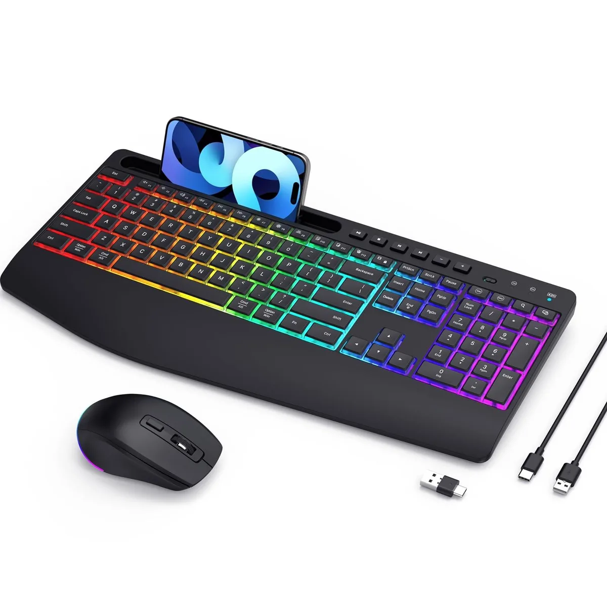 ARCTIC ARCTIC Wireless Keyboard Mouse Combo RGB 2.4G 2200mAh Dual System Ergonomic 2 in 1 accessory — product photo