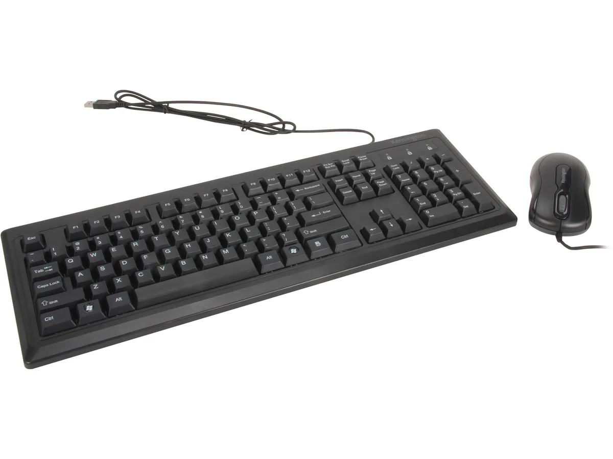 Kensington Kensington K72436AM Black Wired Keyboard and Mouse Set — product photo