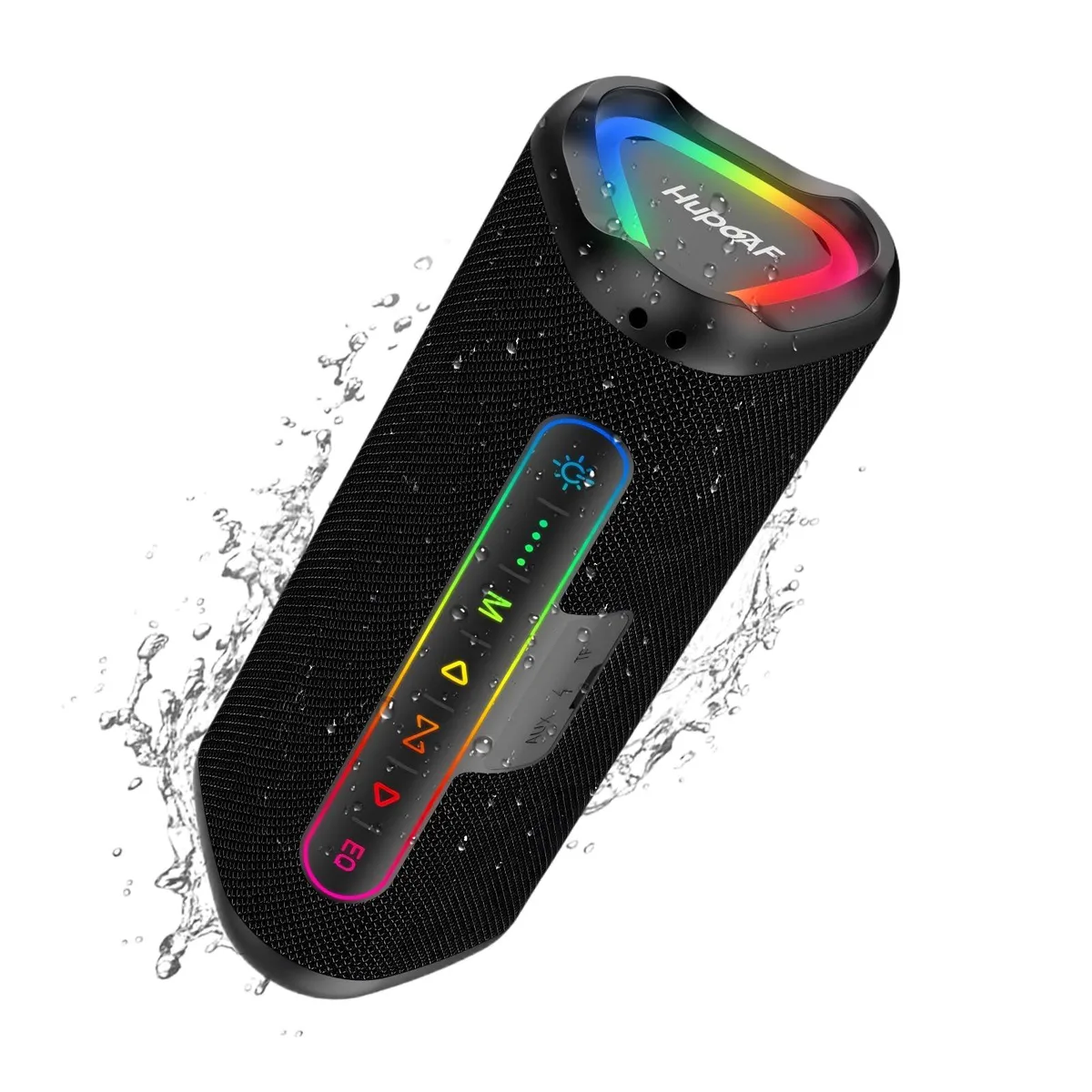  Hupoaf M18 portable speaker 30W Bluetooth 5.4 24h IPX7 magnetic black — product photo