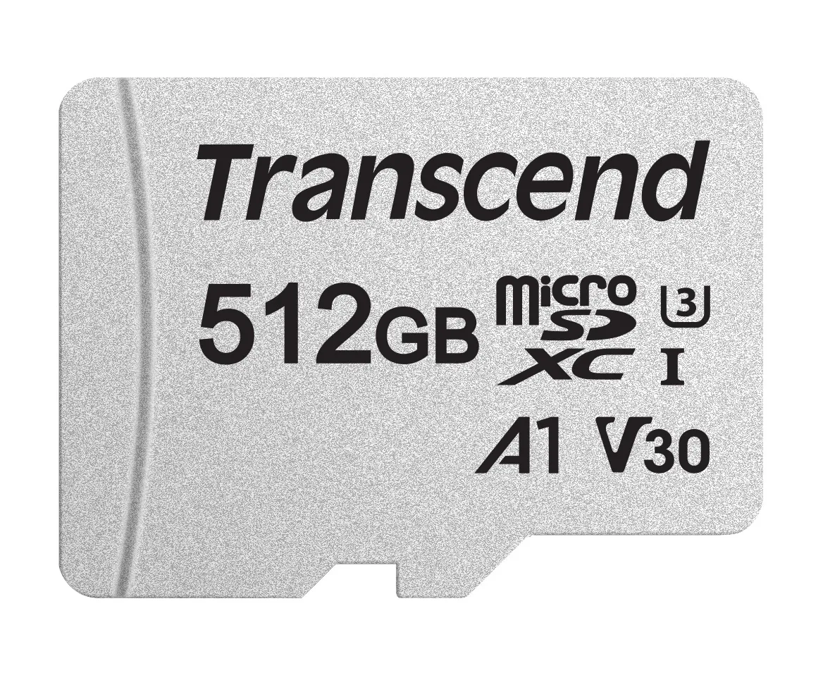 Transcend Transcend 300S 512GB microSDXC UHS-I U3 V30 A1 Class 10 95MB/s memory card — product photo