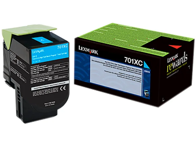 Lexmark Lexmark 70C1XC0 Extra High Yield Cyan Toner Cartridge 3000 Pages — product photo