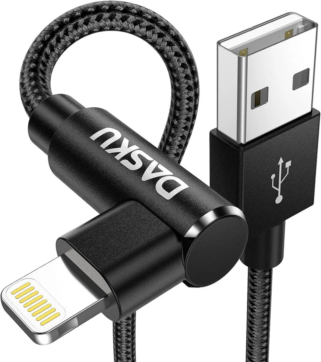 Kootion Kootion 90 Degree Lightning Cable 2-Pack 10ft Black — product photo