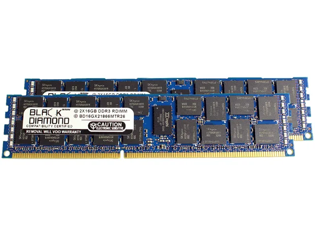 Black Diamond Memory Black Diamond Memory BD16GX21866MTR26 32GB (2 x 16GB) DDR3 1866 ECC Registered server RAM — product photo