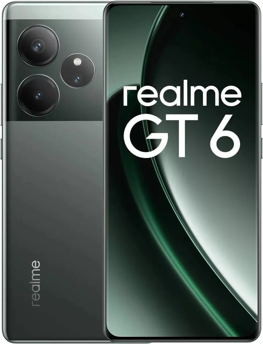 Realme Realme GT 6 5G 6.78" AMOLED 16GB 512GB Green cell phones - unlocked — product photo