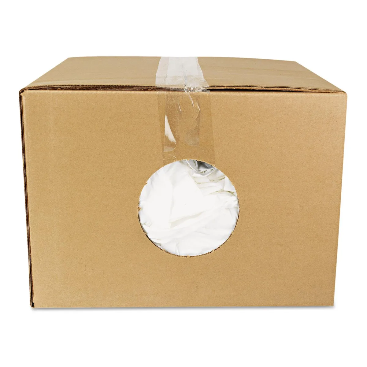 HOSPECO HOSPECO 455-25 Bleached White T-Shirt Rags 25 lb personal protective equipment — product photo
