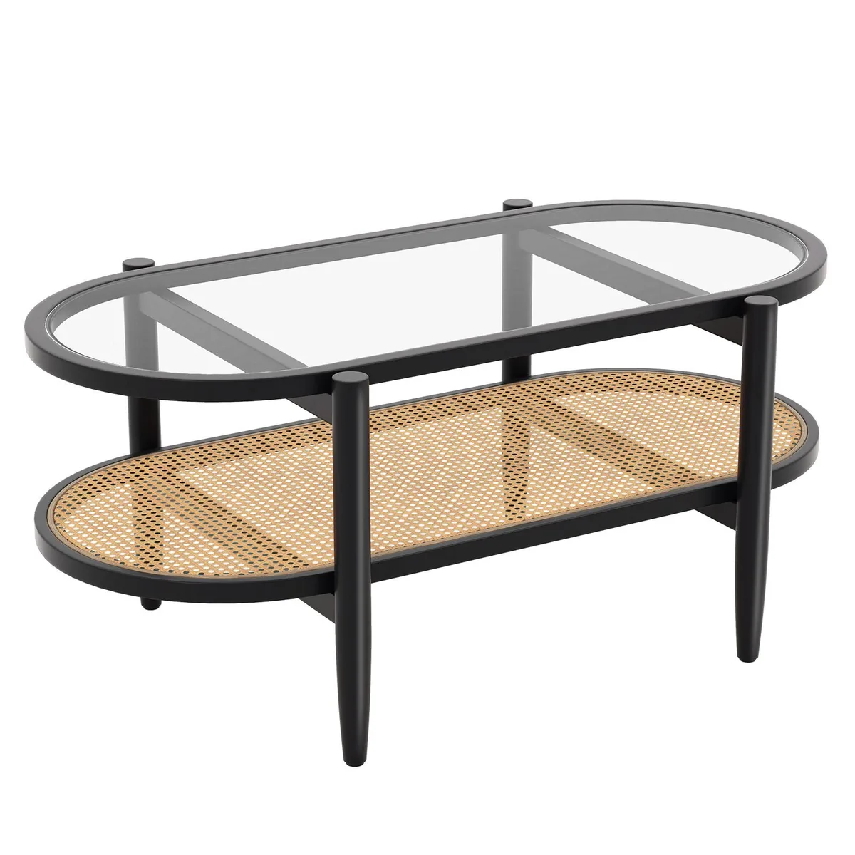 SlickBlue SlickBlue 2-Tier Coffee Table 40x22x18.5 Black — product photo