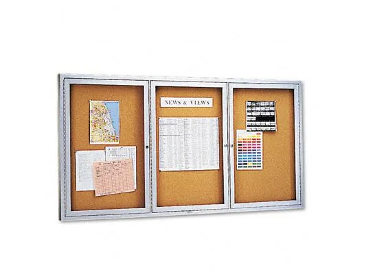 Quartet Quartet 2366 Enclosed Bulletin Board 72 x 36 Silver Aluminum Frame — product photo