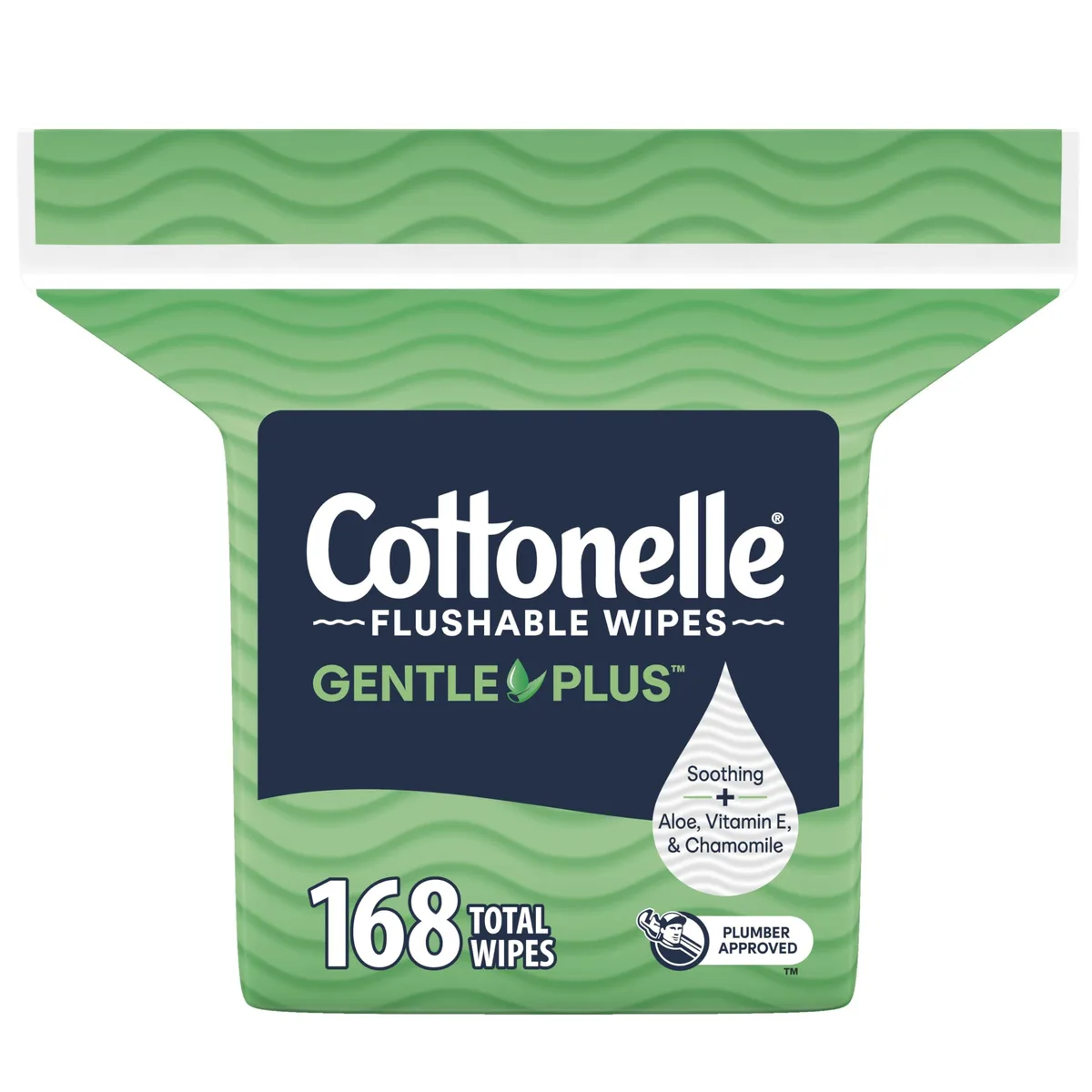 Blue refill pack of 168 flushable wet wipes