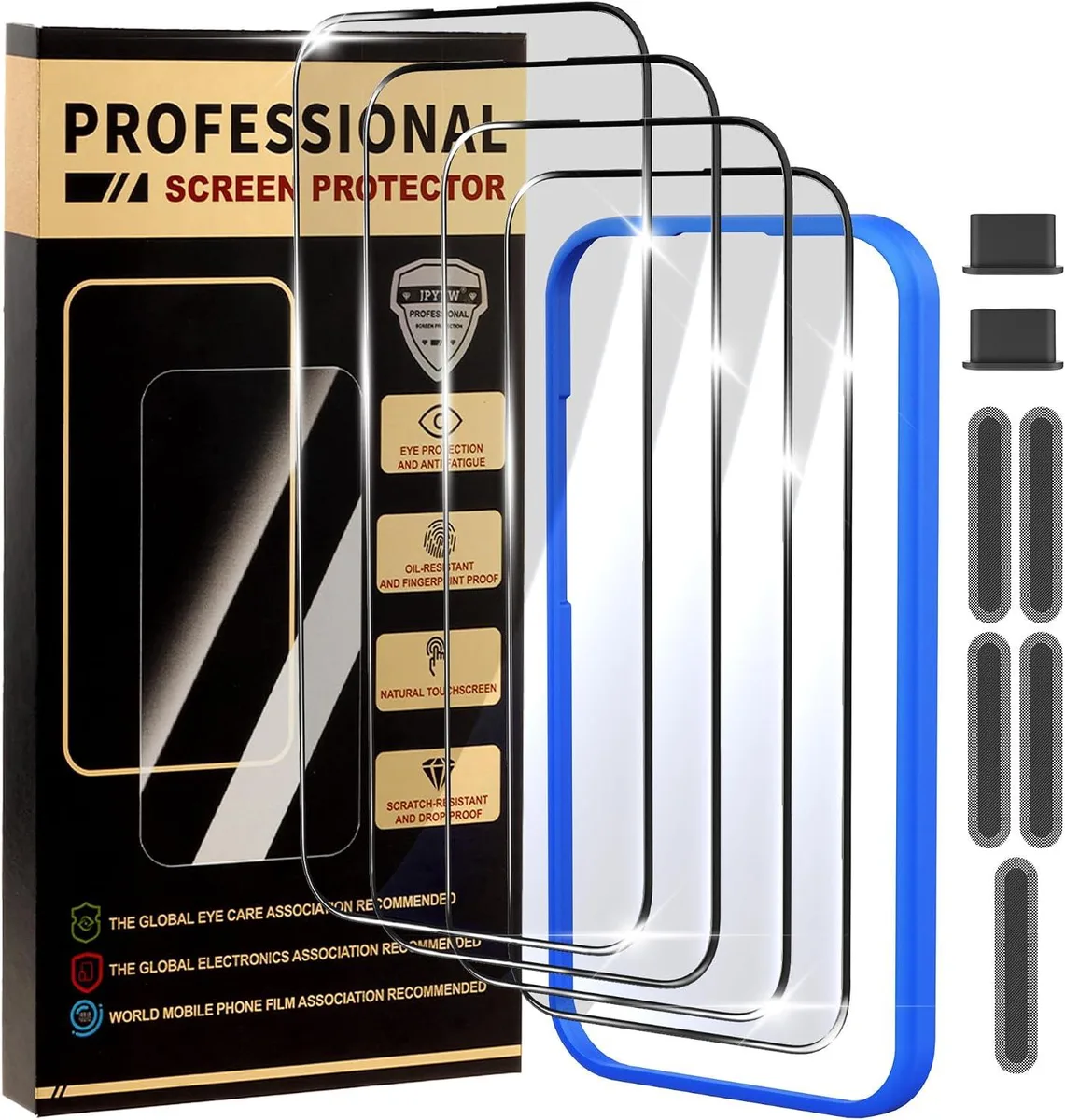 NuoTo NuoTo 4 Pack Screen Protector iPhone 16 Pro 6.3 inch with Install Frame — product photo