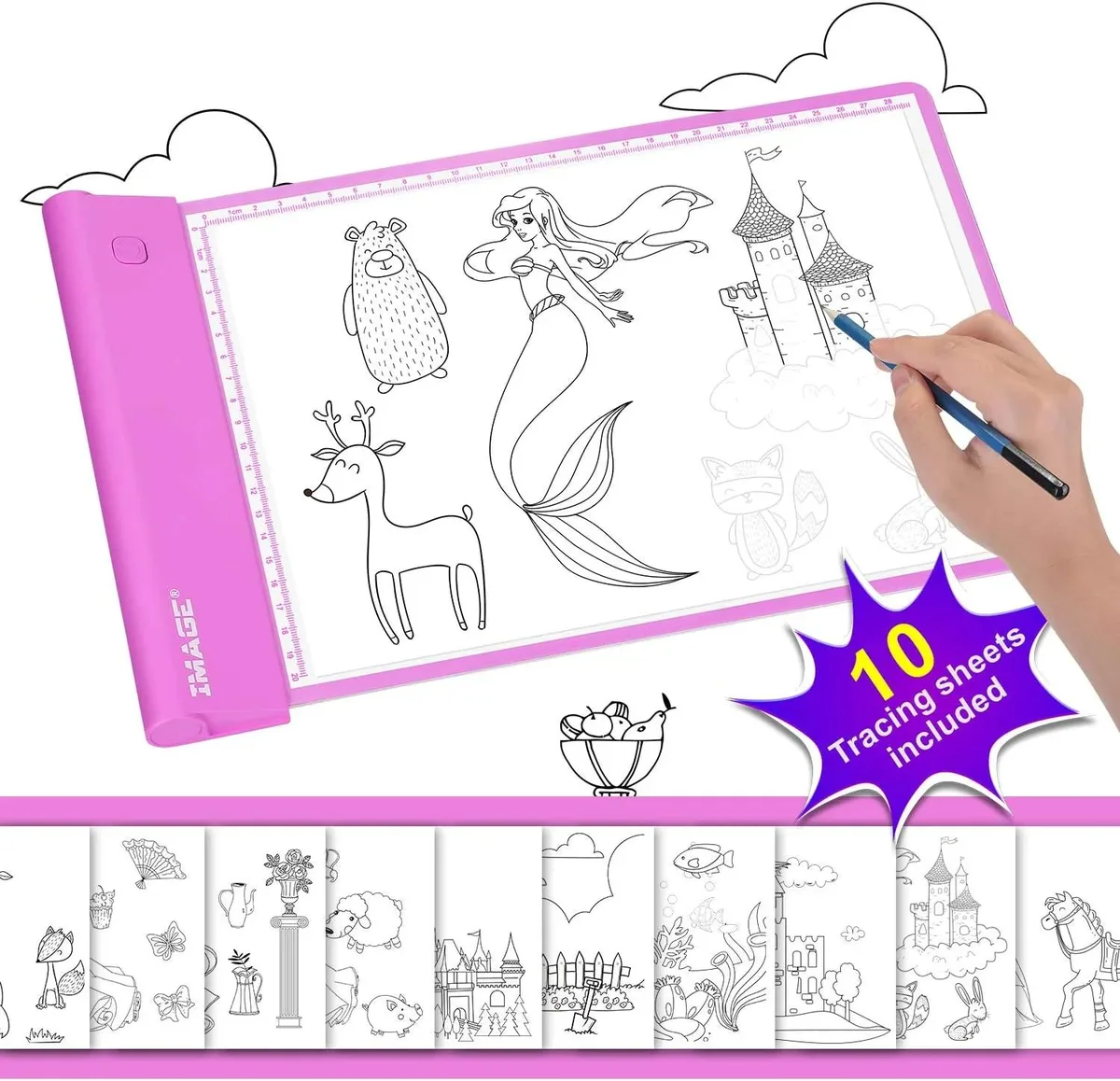 Image Image HL0305P Light-up Tracing Pad Pink 10 sheets — product photo
