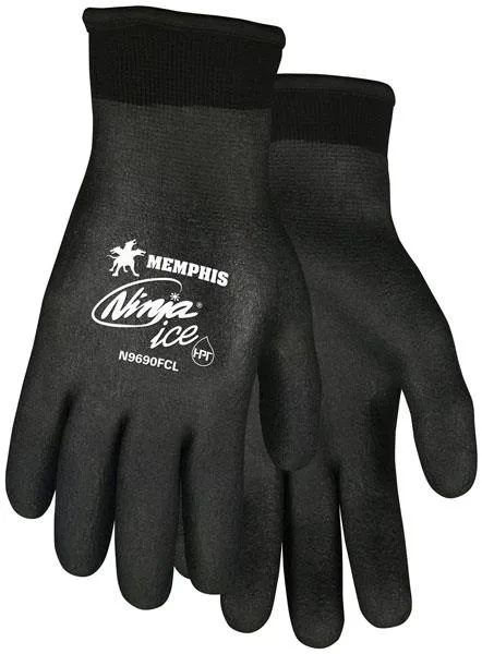 MCR Safety MCR Safety Coated Gloves Black 15 Gauge N9690FCL personal protective equipment — product photo