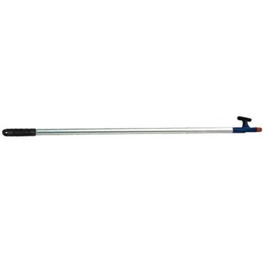 Two-piece aluminum boat hook with orange rubber tip and comfort grip handle