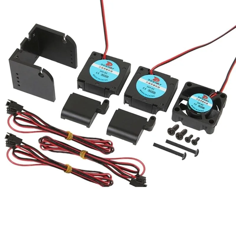 YINGHUA YINGHUA 2-in-1 Dual Hotend Fan Bracket 3010 TurboFans 12V 24V 3.3 ft Cable 3d printers accessory — product photo