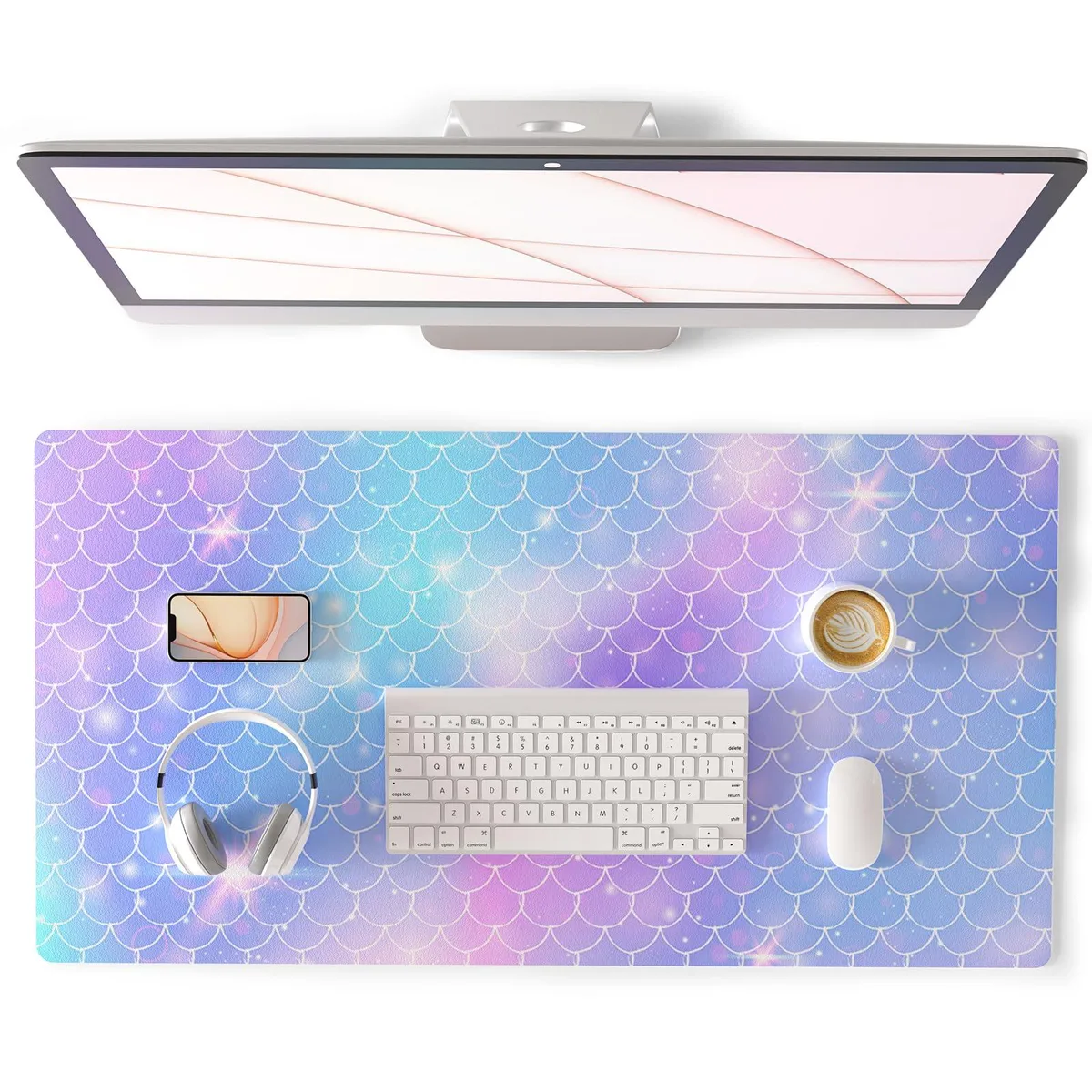 KEHIPI KEHIPI DP-4138-PDP Large Desk Pad 80×40 cm 3.5 mm Gradient Fish Scales — product photo