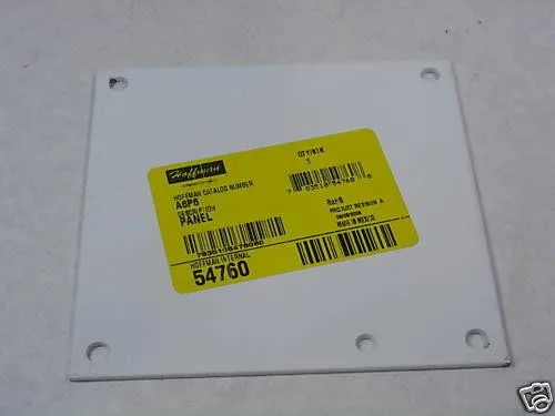 White steel interior panel with 14 gang openings, 4.88 by 4.88 inches