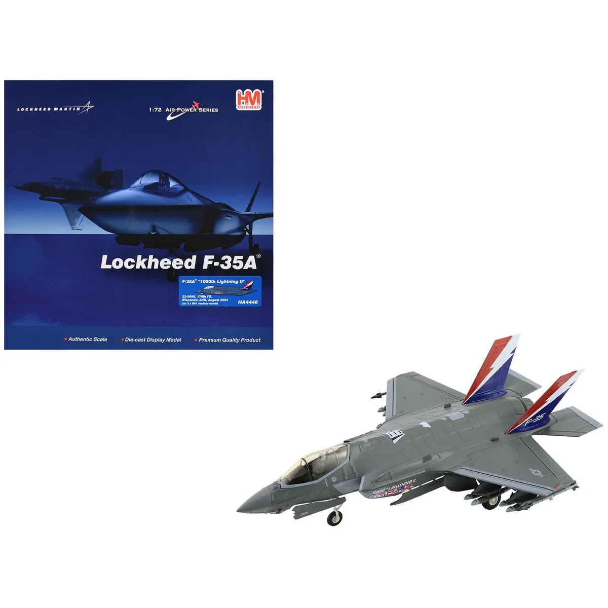 Hobby Master Hobby Master F-35A Lightning II 1/72 Wisconsin ANG 2004 hobby collectible — product photo