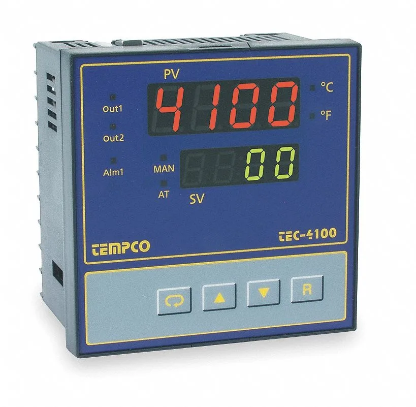 Square transparent digital temperature controller with dual red LED display