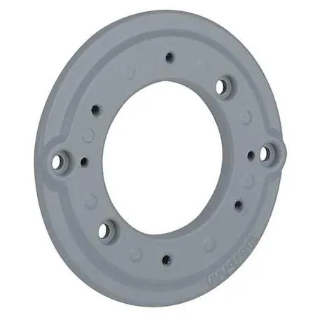 Rectangular gray aluminum adapter plate with powder epoxy finish