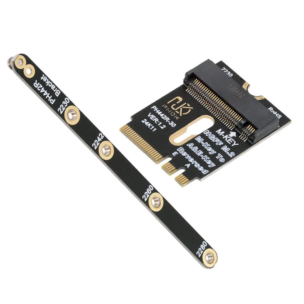 Fervit Fervit M.2 Key A+E to M-Key NVMe Adapter with Bracket — product photo