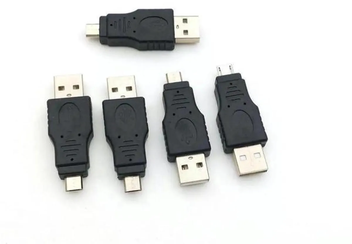 SMUGDESK SMUGDESK USB 2.0 A Male to Micro USB 5Pin Male Adapter 5Pack — product photo