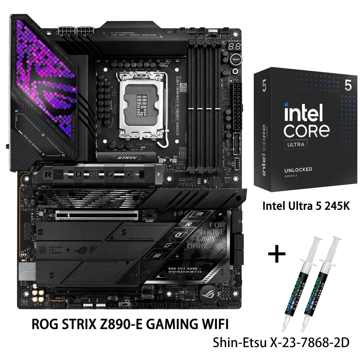 ASUS ASUS ROG STRIX Z890-E GAMING WIFI + Core Ultra 5 245K Combo — product photo